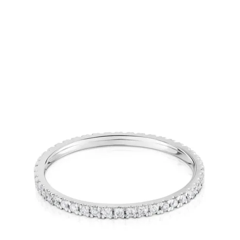 Aliança em ouro branco com diamantes Les Classiques