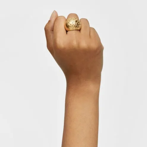 Anel abaulado com banho de ouro de 18 K sobre prata Dybe