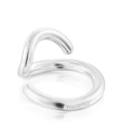 Anel aberto Bent em prata