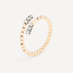 Anel aberto em ouro com diamantes TOUS ATELIER