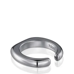 Anel aberto em prata dark silver Line