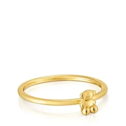 Anel em ouro e detalhe de urso Bold Bear
