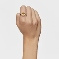 Anel em prata com diamantes e citrino Basic Colors