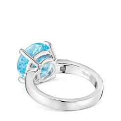 Anel em prata com diamante e topázio Basic Colors