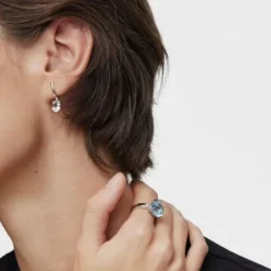 Anel em prata com diamante e topázio Basic Colors
