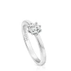 Anel Les Classiques rosácea pequena em Ouro branco e Diamantes