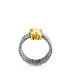 Anel Mesh em Ouro