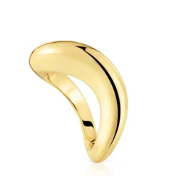 Anel pequeno banhado a ouro de 18 K sobre prata Galia Basics