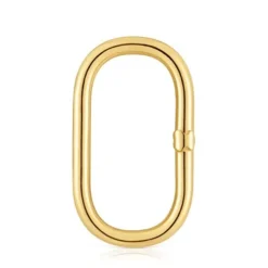 Argola extragrande banhada a ouro de 18 K sobre prata Hold Oval