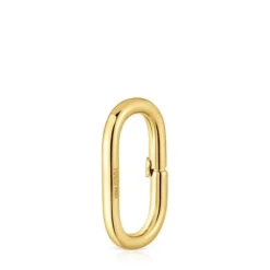 Argola grande banhada a ouro de 18 K sobre prata Hold Oval