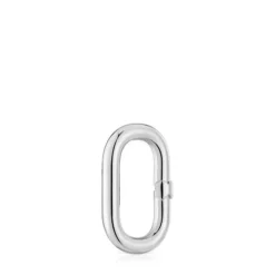 Argola média em prata Hold Oval