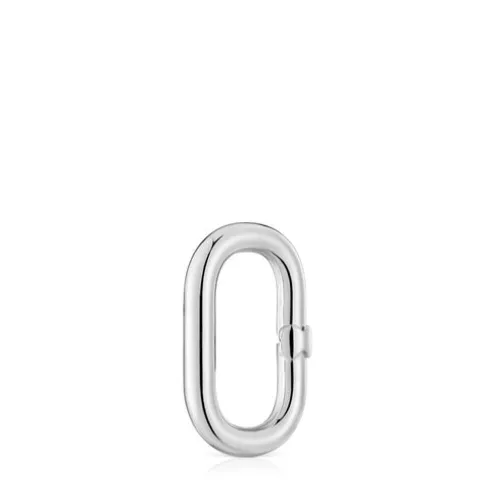 Argola média em prata Hold Oval
