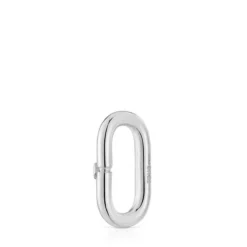 Argola média em prata Hold Oval