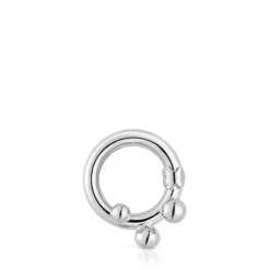 Argola pequena em prata e detalhes Hold