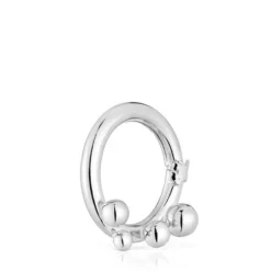 Argola pequena em prata e detalhes Hold