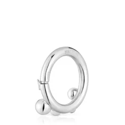 Argola pequena em prata e detalhes Hold
