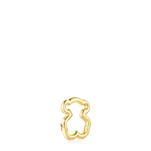 Argola pequena Hold urso em Ouro