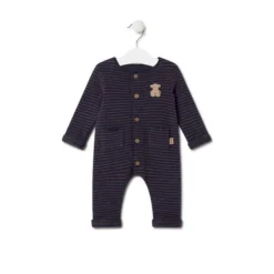 Babygrow de bebé às riscas Blue azul marinho