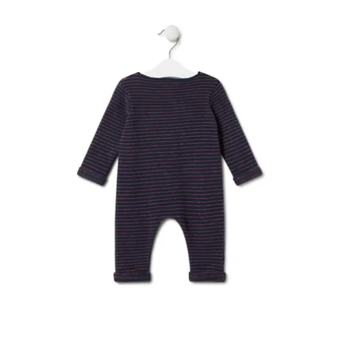 Babygrow de bebé às riscas Blue azul marinho