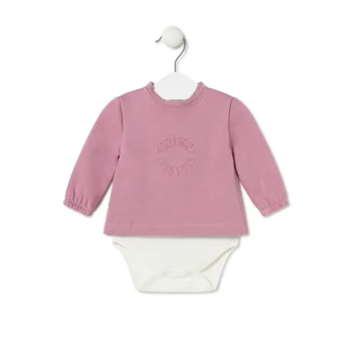 Body com jersey de bebé Trend cor-de-rosa