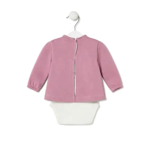 Body com jersey de bebé Trend cor-de-rosa
