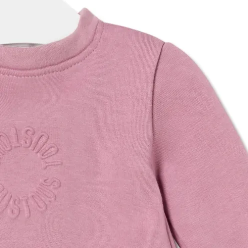 Body com jersey de bebé Trend cor-de-rosa