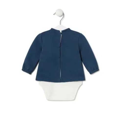 Body com jersey de bebé Trend azul marinho