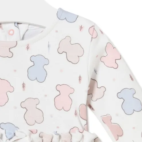 Body com saia de bebé para menina Colors cor-de-rosa