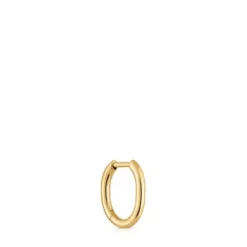 Brinco individual de argola banhado a ouro 18 K sobre prata 13 mm Basics