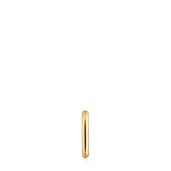 Brinco individual de argola banhado a ouro 18 K sobre prata 13 mm Basics