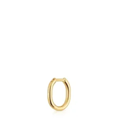 Brinco individual de argola banhado a ouro 18 K sobre prata 13 mm Basics