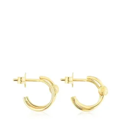 Brincos argola dupla em ouro Sylvan