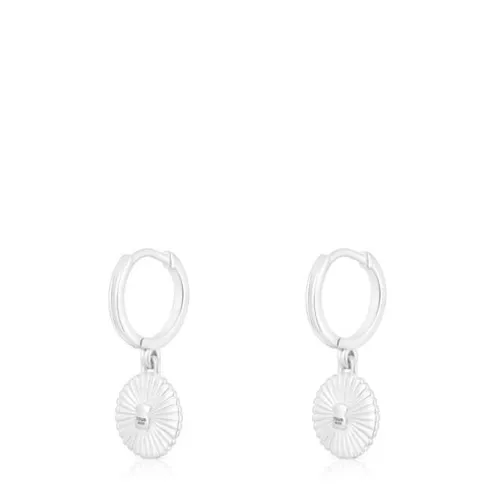 Brincos argola em prata e prata vermeil urso Iris Motif