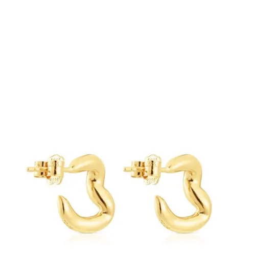 Brincos argola em prata vermeil New Hav