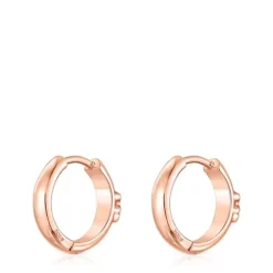Brincos argola TOUS Basics urso em Prata Vermeil rosa