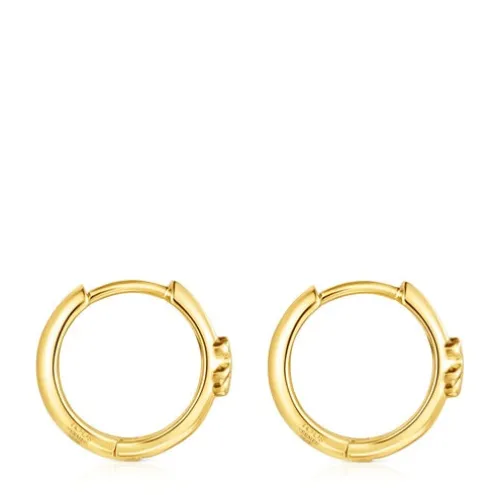 Brincos argola urso TOUS Basics em prata vermeil