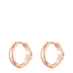 Brincos argola urso TOUS Basics em prata Vermeil rosa