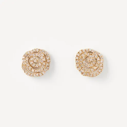 Brincos ATELIER Rosa de Abril em Ouro com Diamantes