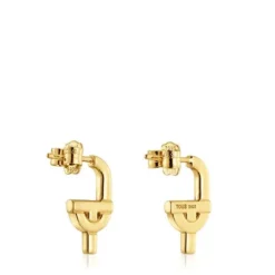 Brincos com banho de ouro de 18 K sobre prata TOUS MANIFESTO
