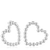 Brincos curtos em prata coração Sugar Party