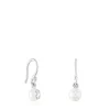 Brincos curtos Icon Pearl em Prata e Pérola