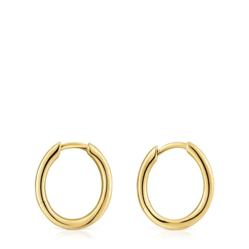 Brincos de argola em ouro 14 mm New Hav