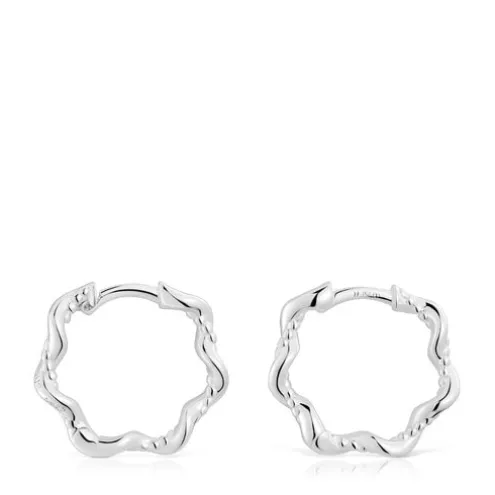 Brincos de argola em prata 10 mm Twisted
