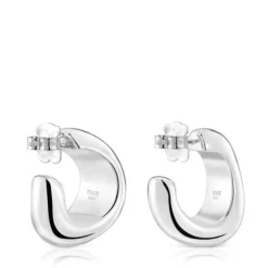 Brincos de argola em prata Galia Basics