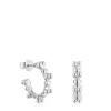 Brincos de argola em prata 12 mm Bold Bear