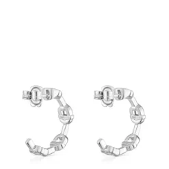 Brincos de argola logo em prata 17,4 mm TOUS MANIFESTO