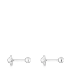 Brincos em ouro branco 3 mm Basics