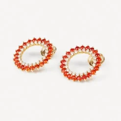 Brincos em ouro com diamantes e opalas de fogo TOUS ATELIER