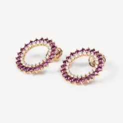 Brincos em ouro com diamantes e ametistas TOUS ATELIER