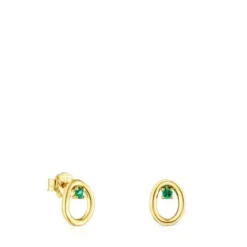 Brincos em ouro TOUS Hav com pedra preciosa tsavorite
